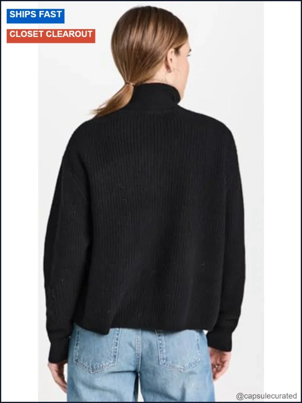 Cashmere Half Zip Pullover Sweater